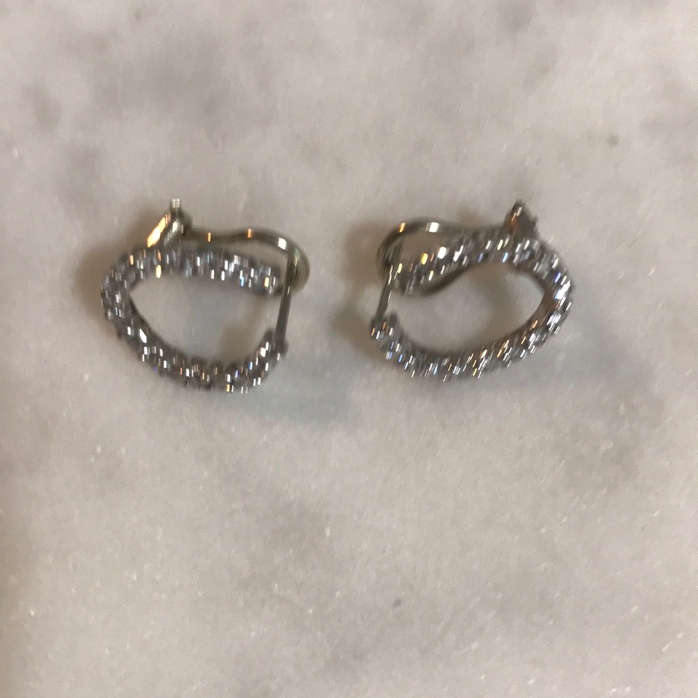 Diamond French back earrings .50 each total Ct 100